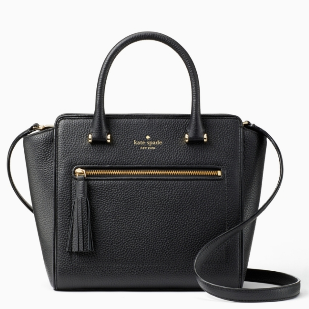 NWT Kate Spade black leather satchel
